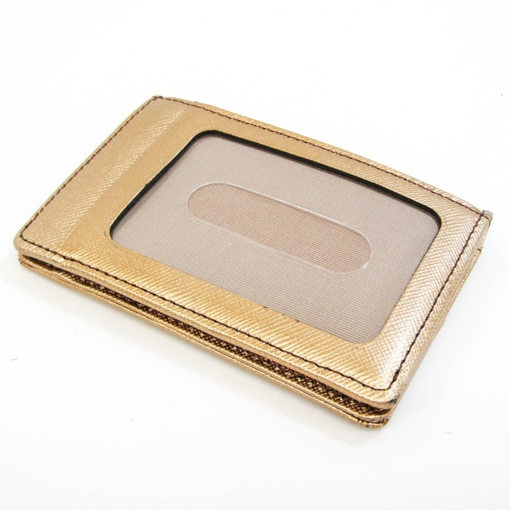 Burberry Leather PVC Card Case Beige,Black,Gold - Picture 2 of 9